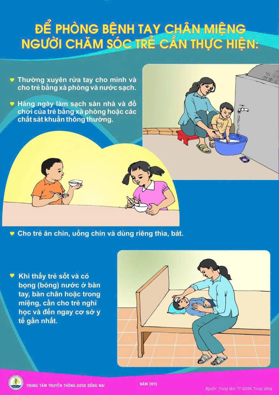 PHÒNG CHỐNG DỊCH BỆNH CHÂN TAY MIỆNG CHO TRẺ