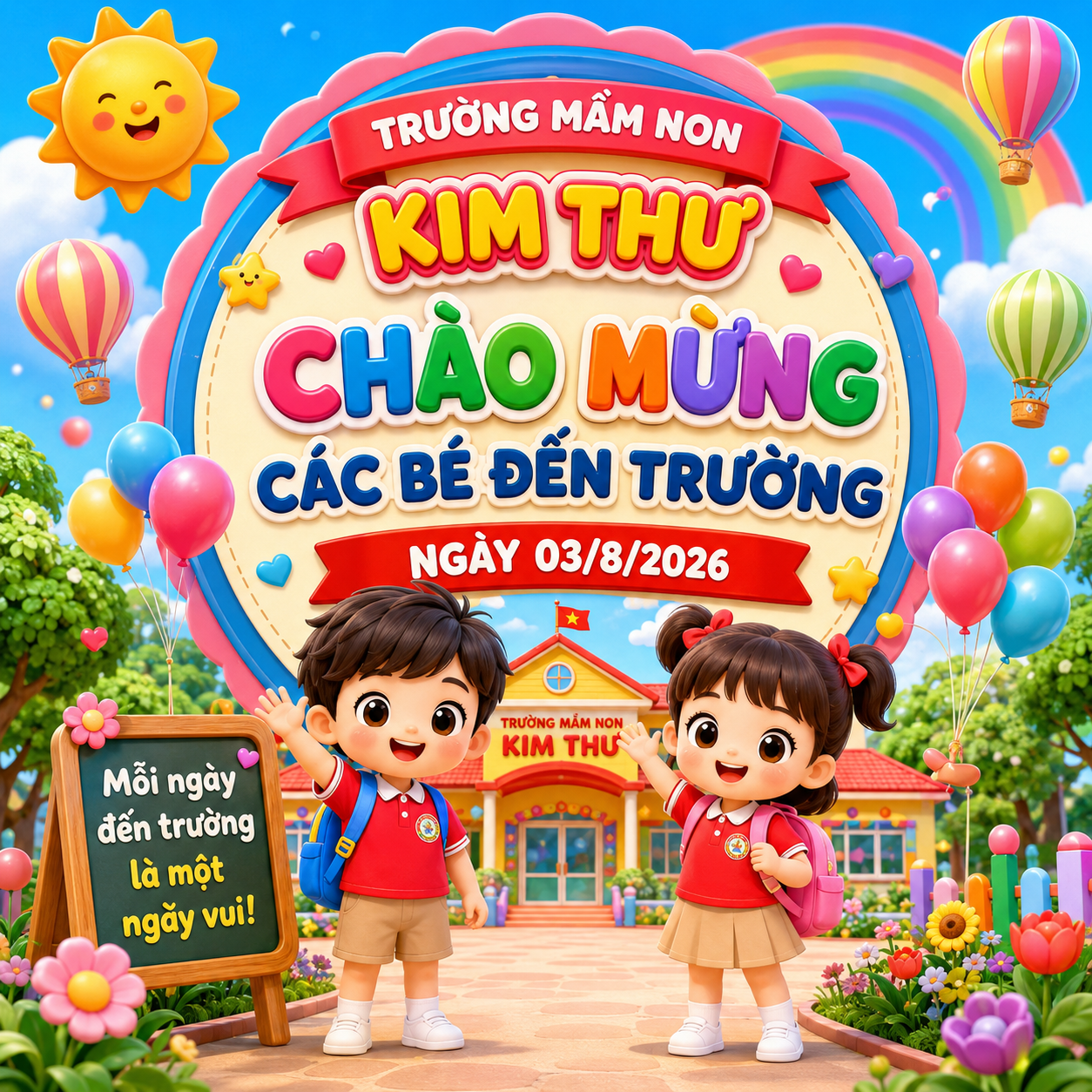 TRƯỜNG MẦM NON KIM THƯ HÂN HOAN CHÀO ĐÓN CÁC BÉ ĐẾN TRƯỜNG - NĂM HỌC 2026-2027